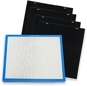 PUREBURG AF-20FL Replacement Filter Set Compatible with HoMedics Total Clean AF-20 AP-25 AR-20 Air Purifiers,H13 HEPA +4 x Activated carbon Pre-filters Air Clean VOCs