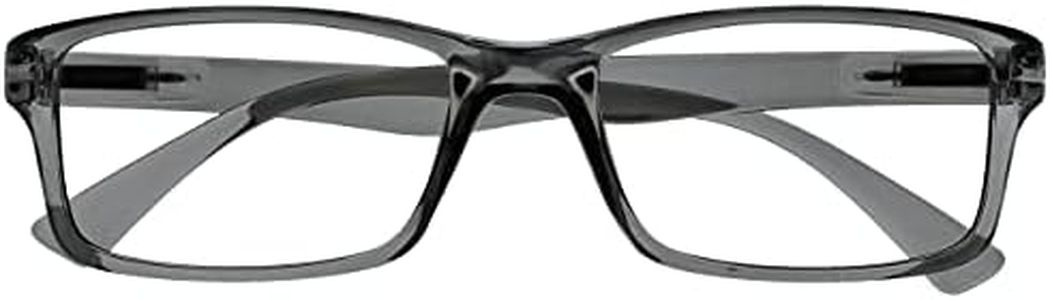 The Reading Glasses Company Grey Readers Designer Style Mens Womens R92-7 +2.00