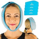 Vive Ice Head Wrap for Headaches - Jaw Surgery Recovery Supply - TMJ Pain Relief Product - Face Ice Pack for Oral Surgery & Wisdom Teeth extractions - Heating Pad for Head & Chin - Hot & Cold Therapy