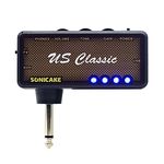 SONICAKE Guitar Headphone Amp Mini Guitar Headphone Amplifier US Classic Rechargeable Plug-in Pocket Bedroom Overdrive Reverb Effects