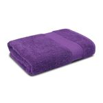 Trident 100% Cotton Towels for Bath | Towels for Bath Large Size | Trident Bath Towel - Soft & Absorbent | 450 GSM | 1 Piece Bath Towel for Men/Women | Urban Comfort | 70 cms x 140 cms - Purple
