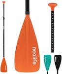 SUP Paddleboard Paddle for Kid, Youth and Junior with Aluminum Shaft and Enhanced PP Blade, Adjustable Stand Up Paddle Board Paddle, 55-66" (140-170 cm), Orange