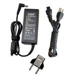 HQRP 19V AC Adapter Works with LG 19025G, ADS-40FSG-19 19025GPG-1, ADS-40FSG-19 19025GPBR-1 Monitor LED LCD HDTV TV Power Supply Cord Adaptor + Euro Plug Adapter