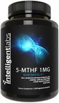 1MG 5-MTHF, MethylFolate by Intelligent Labs, 120 Capsules, 4 Months Supply, Best Value Folic Acid Supplement as Quatrefolic Acid, Acitvated Folate, 1MG = 1000mcg, 5 methyltetrahydrofolate