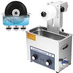 Ultrasonic Vinyl Record Cleaner, 6L Auto Rotating Double-Sided LP Cleaning Machine, 0-30 Min Timer for Home