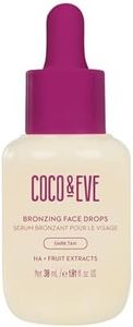 Coco & Eve Sunny Honey Bronzing Face Drops (Dark), Natural, Hydrating Hyaluronic Acid. Indoor Sunless Moisturizing Self Tanner. (1 fl oz)