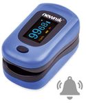 Newnik Professional Series Finger Tip Pulse Oximeter With Audio Visual Alarm and Perfusion Rate (Dark Blue)