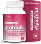 Nūher Probiotic for Women, 50 Billion CFU, 15 Diverse Strains. 60 Slow Release Capsules, 1 Daily. Supports Gut Health and Digestion, Bloating Relief, Feminine Health. Gluten Free, Dairy Free, Non-GMO.