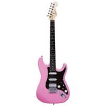 Vault ST2 Stratocaster Style Electric Guitar with H-S-S pickup configuration and Coil Split Function - Pink