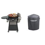 Cuisinart CGG-888 Grill Stainless Steel Lid 22-Inch Round Outdoor Flat Top Gas Griddle Cooking Center + Cuisinart CGWM-003 360° Griddle Cooking Center Cover