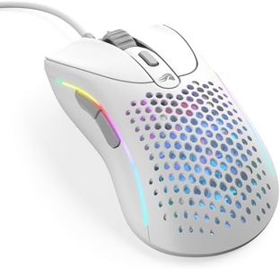 Glorious Gaming - Model D 2: Wired Ergonomic Mouse, Superlight 58g, 26K Optical Sensor, 6 Programmable Buttons, 80 Million Click Lifecycle, FPS, MMO, MOBA, Battle Royale (White)