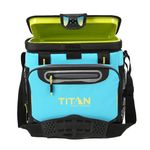 Arctic Zone Titan Deep Freeze Cooler - 16 Can Zipperless Hardbody Cooler - Deep Freeze Insulation, HardBody Liner, and SmartShelf, Blue Lagoon