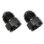 KRD PERFORMANCE Female to Male Expander 8AN to 10AN Expander adaptor Aluminum JIC AN8 Female to Male AN10 Flare Thread Hose Expanding Fittings Black, Pack of 2
