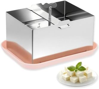 Mageeki 304 Stainless Steel Tofu Press, Vegan Tofu Presser Fast & Efficient Water Removal for Firm Tofu, BPA Free & Easy to Clean, Complete Set with Drip Tray, Dishwasher Safe
