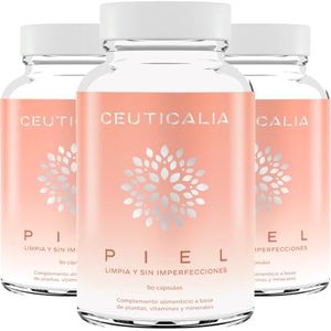Suplemento para la Cara y la Piel - Anti Puntos Negros, Acné, Piel Grasa y Seca, Granos, Manchas - Hombres, Mujeres - Zinc, Vitamina A, Ortiga, Bardana, Cola de Caballo - 180 Cápsulas, 90 Días
