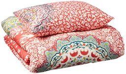 Jessica Simpson Comforter Set, Cotton, Coral, Twin