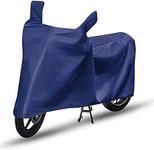 SW® Trend Water and Heat Resistant Bike Cover (Solid Blue) with Side Mirror Pocket, Accurate Fitting Compatible with Activa 125