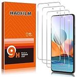 HAOFILM [3 Pack] Tempered Glass Screen Protector Compatible for Xiaomi Redmi Note 10 Pro, Easy-Install, Bubble Free,Touch Sensitive