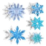 5 Pcs Snowflake Mould Snowflake Silicone Moulds Christmas Resin Molds Pendant Jewelry Making Silicone Mould Crystal Epoxy Casting Mold Snowflake for Xmas Tree Ornament Decoration Gift DIY Gift