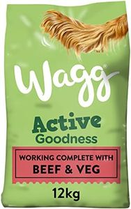 Wagg Active Goodness Complete Dry Adult Dog Food Beef & Veg 12kg - For All Active Working Dog Breeds