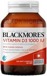 Blackmores Vitamin D3 1000 IU | Supports Bone & Muscle health| 200 Capsules