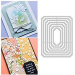 7Pcs/Set Rectangle Frame Metal Die Cuts, Stitched Rectangle Nesting Frame Tag Background Cutting Dies Cut Stencils for DIY Scrapbooking Album Decorative Embossing Paper Dies Card Making