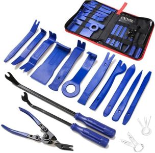 Poraxy 19Pcs Trim Removal Tool, Car Panel Door Audio Dashboard Trim Removal Tool Kit, Auto Clip Pliers Fastener Remover Set, Plastic Pry Tool, Automotive Upholstery Removal Kit