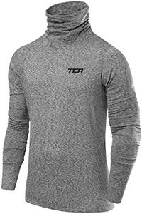 TCA Men’s Warm-Up Funnel Neck Thermal Running Top - Quiet Shade,Small