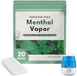 [20 Pack] Berkland Menthol Eucalyptus Humidifier Pads - Universal Vapor Pads for All Vks, Crane, Other Models - Vapopads Replacement - Natural Waterless Vaporizers Pads - Cold/Flu Symptom Relief