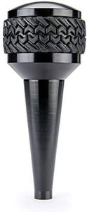 DV8 Offroad Replacement Shift Knob for 2011-2018 Wrangler JK | Automatic Transmission | Billet Aluminum Construction | Rubber Tire Tread Grip