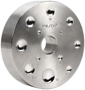 WUTA Flat Dapping Doming Block 12 Cavity Steel Dapping Doming Block for Jewelry Making and Metalworkers (Circular)