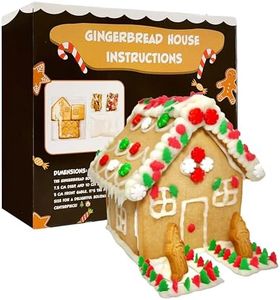 Gingerbread Cookie House Kit -12.75 Oz - Ready to Decorate - Includes Everything Needed to Assemble and Decorate Holiday Cookie House Type 1