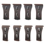 8pcs Brick Hook Clips, Heavy Duty Brick Wall Clamp Brick Clips Fasteners for Hanging Outdoors Brick Hangers No Drill for Pictures Lights Wreaths Hanger Fits 2.25-2.45 Inch High Bricks (Copper Color)