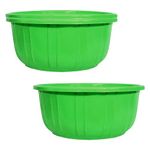 Kuber Industries Pack of 3 Bath/Washing Tub|Multipurpose With Unbreakable Plastic Material|Size 54 x 54 x 25 CM, Capicity 40 LTR (Green)