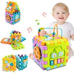 nicknack Activity Cube Baby Toys, 6-in-1 Baby Sensory Toy Set,1st Birthday Gifts for Boys Girl Toddlers Baby 1 Year Old