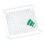 iDesign Contour Plastic Sink Grid, Non-Skid Dish Protector for Kitchen, Bathroom, Basement, Garage, 13.5IN X 16IN 34.3CM X 40.6CM - Clear