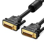 UGREEN DVI-D 24+1 Dual Link Male to Male Digital Video Cable Gold Plated with Ferrite Core Support 2560x1600 for Gaming, DVD, Laptop, HDTV and Projector