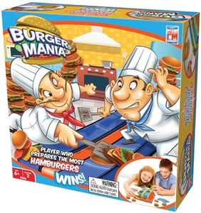 Fotorama Burger Mania Sizzling Build-A-Burger Game, Fast-Paced Conveyor Belt Fast Food Thrill Competition, Develops Fine Motor Skills and Dexterity, for Children Ages 6 and Up
