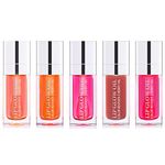 Lip Glow Oil - Hydrating Lip Oil for Women - Non-Sticky Lip Gloss Oil Jelly Lip Cherry Liquid Lipstick for Moisturizing, Reduces Fine Lines Prevent Chapped Lips