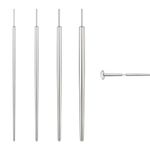 BodyAce 14G 16G 18G 20G Piercing Taper, Stainless Steel Threadless Insertion Pin Screw On Assistant Tool, Curved Body Piercing Stretching Kit for Ear/Nose/Navel/Lip/Eyebrow, Stainless Steel, no