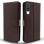 Pikkme Samsung Galaxy A50 / A50s / A30s Flip Case Leather Finish | Inside TPU with Card Pockets | Wallet Stand and Shock Proof | Magnetic Closing | Complete Protection Flip Cover (Coffee)