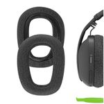 Geekria Comfort Mesh Fabric Replacement Ear Pads for Logitech Zone Vibe 100 Headphones Ear Cushions, Headset Earpads, Ear Cups Cover Repair Parts (Black)