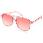 FEISEDY Retro Square Aviator Sunglasses Women Men 70s Vintage Trendy Plastic Frame Sun Glasses B2835