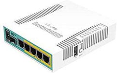 Mikrotik HEX PoE Ethernet/LAN Connected Router White - Connected Routers (10,100,1000 Mbps, IEEE 802.3at, White, 16Mb, 128Mb, 800MHz)