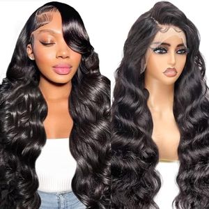 Peluca Mujer Pelo Natural Humano 13x6 HD Lace Front Human Hair Wig Pegamento Peluca Afro Body Wave Wig Peluca Negra Natural Brasileña For Black Women 22 Pulgadas