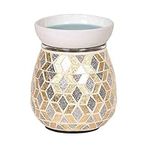 Astin of London Electric Gold & Silver Glitter Mosaic Wax Tart Melt Burner Lamp Scented Aroma Warmer - Hand Crafted