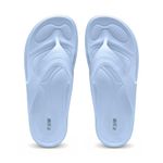 REFOAM Women's Powder Blue Anti Slip & Lightweight Recovery Casual Slippers