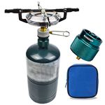 RANDDER Propane Stove Portable Isobutane Camping Stove with Gas Adapter - 10,000 BTU Single Burner Backpacking Camp Stove for Hiking, Emergency, Outdoor(Include Carrying Case)