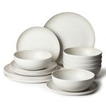 Joviton Home 18PCS Gray Swirl Melamine Dinnerware Sets for 6, Outdoor Plates and Bowls Sets (Gray Swirl)