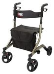 Carex Crosstour Rolling Walker Rollator - Rolling Walker with Seat - Folding, Euro Style Rollator, 4 Wheel Walker for Seniors- 300lb Capacity